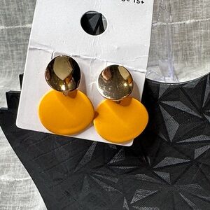 Autumn Colors Earrings Gold and Autumn Yellow